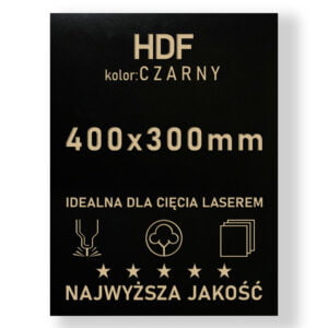 HDF 3mm formatka 400x300 Czarny