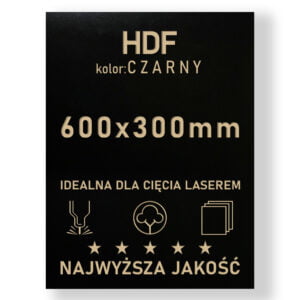 HDF 3mm formatka 600×300 Czarny