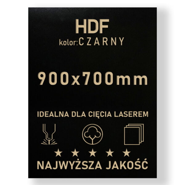HDF 3mm formatka 900×700 Czarny