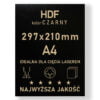 HDF 3mm formatka A4 Czarny