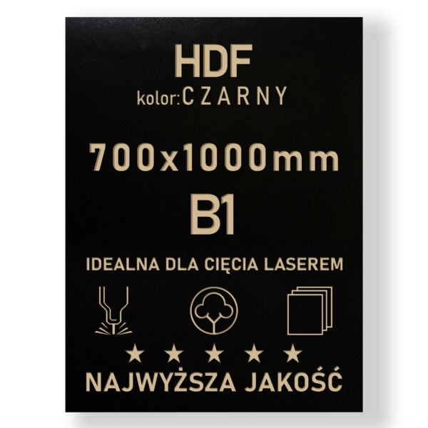 HDF 3mm formatka 1000×700 Czarny