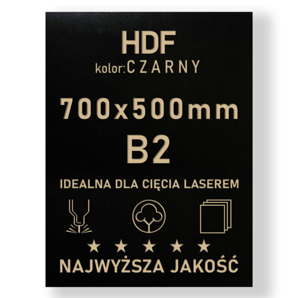 HDF 3mm formatka 700×500 Czarny