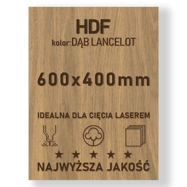 HDF 3mm formatka 600×400 Dąb Lancelot