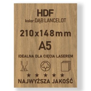 HDF 3mm formatka A5 Dąb Lancelot