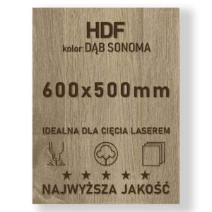HDF 3mm formatka 600x500 Dąb Sonoma