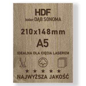 HDF 3mm formatka A5 Dąb Sonoma