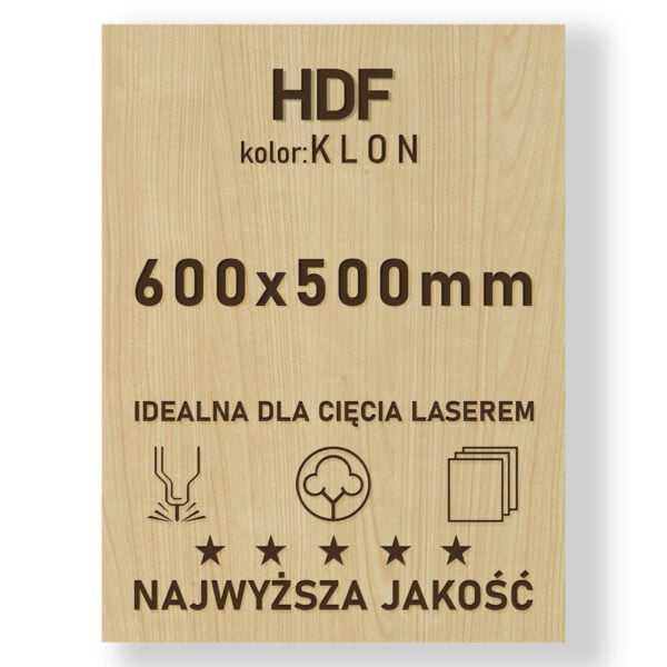 HDF 3mm formatka 600×500 Klon