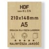 HDF 3mm formatka A5 Klon