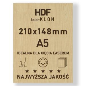 HDF 3mm formatka A5 Klon