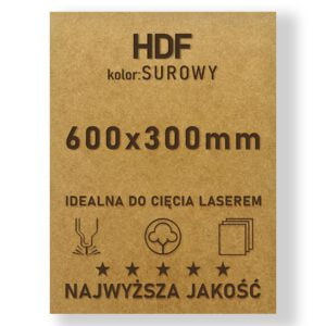 HDF 3mm formatka 600×300 Surowy