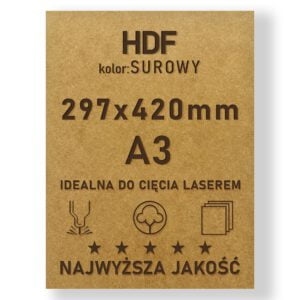 HDF 3mm formatka A3 Surowy