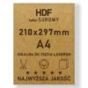 HDF 3mm formatka A4 Surowy