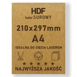 HDF 3mm formatka A4 Surowy