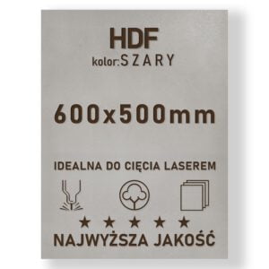 HDF 3mm formatka 600×500 Szary