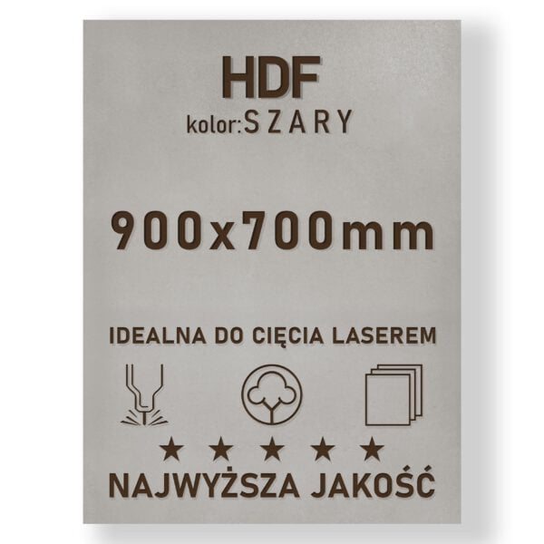 HDF 3mm formatka 900×700 Szary