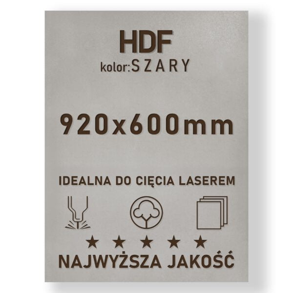 HDF 3mm formatka 920×600 Szary
