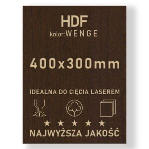 HDF 3mm formatka 400x300 Wenge