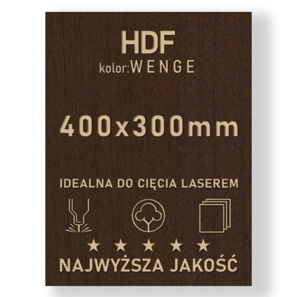 HDF 3mm formatka 400x300 Wenge