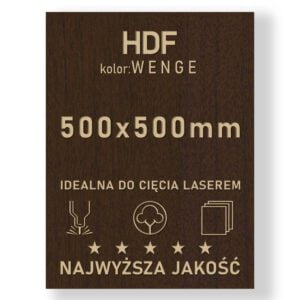 HDF 3mm formatka 500×500 Wenge