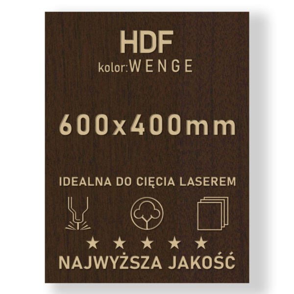 HDF 3mm formatka 600×400 Wenge