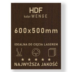 HDF 3mm formatka 600×500 Wenge