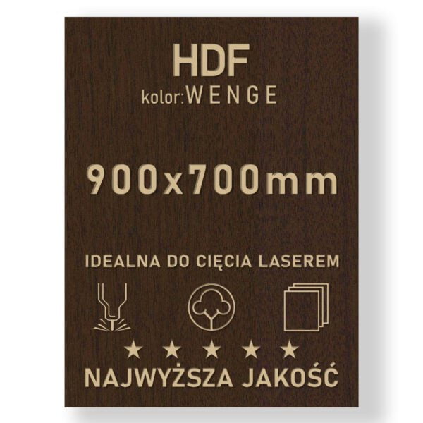 HDF 3mm formatka 900×700 Wenge