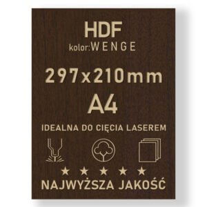 HDF 3mm formatka A4 Wenge
