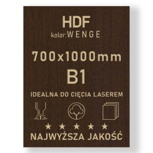 HDF 3mm formatka 1000×700 Wenge