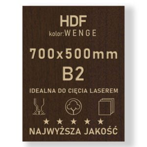 HDF 3mm formatka 700×500 Wenge
