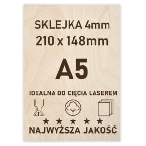 Sklejka 4 mm formatka A5
