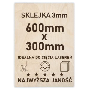 Sklejka 3 mm formatka 600×300 mm