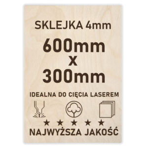 Sklejka 4 mm formatka 600×300 mm