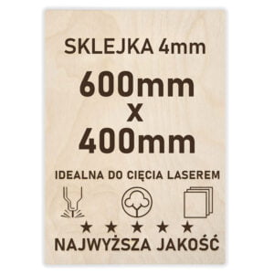 Sklejka 4 mm formatka 600×400 mm