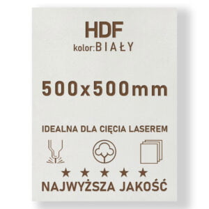 HDF 3mm formatka 500x500 Biały