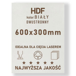 HDF 3mm formatka 600x300 Biały 2str