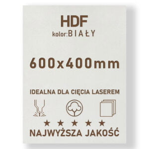 HDF 3mm formatka 600x400 Biały
