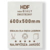 HDF 3mm formatka 600x500 Biały 2str