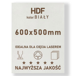 HDF 3mm formatka 600x500 Biały