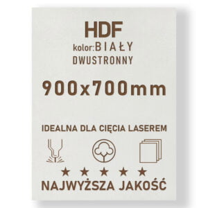 HDF 3mm formatka 900x700 Biały 2str