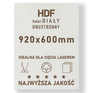 HDF 3mm formatka 920x600 Biały 2str