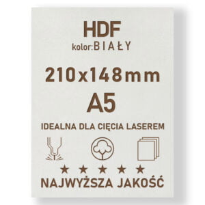 HDF 3mm formatka A5 Biały