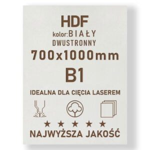 HDF 3mm formatka 1000x700 Biały 2str