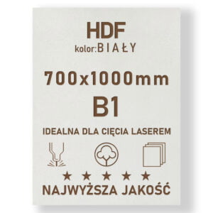HDF 3mm formatka 1000x700 Biały