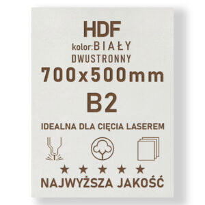 HDF 3mm formatka 700x500 Biały 2str