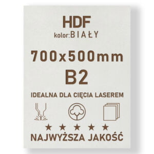 HDF 3mm formatka 700x500 Biały