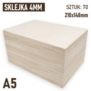 Sklejka 4mm Pakiet 70 formatek A5