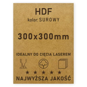 HDF 3mm formatka 300×300 Surowy