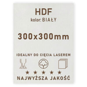 HDF 3mm formatka 300×300 Biały