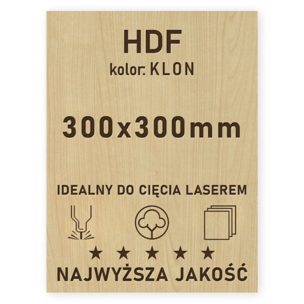 HDF 3mm formatka 300×300 Klon