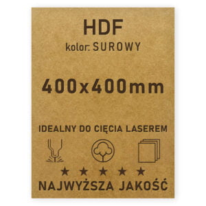 HDF 3mm formatka 400×400 Surowy